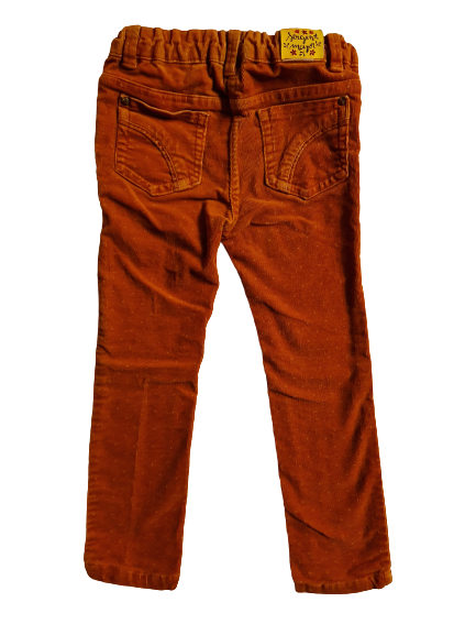 Pantalon orange en velours taille ajustable Sergent Major 3 ans