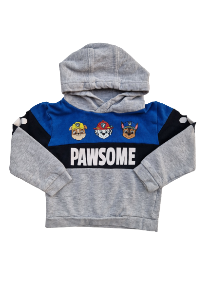 Sweat gris à capuche Paw Patrol Nickelodeon 4 ans