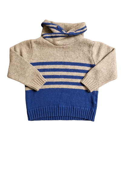 Pull gris - bleu Okaïdi 4 ans