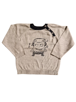 Pull gris Kim&Lou 3 ans