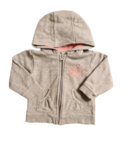 Sweat gris zippé IN EXTENSO 18 mois