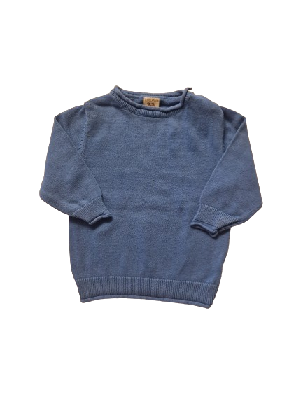Pull bleu en tricot Boîte à Malice 12 mois