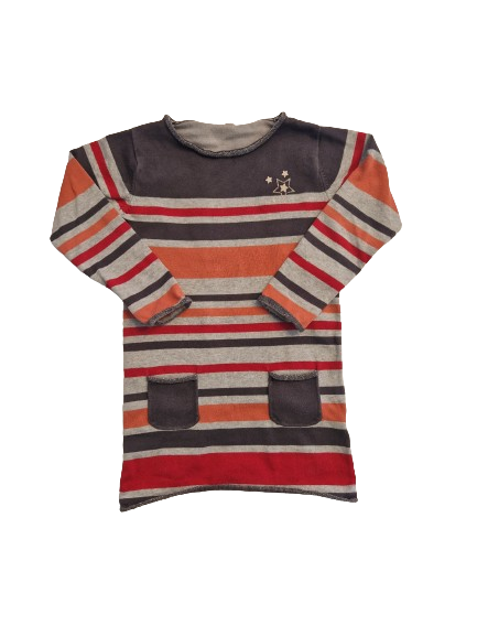 Robe pull rayée Gémo 4 ans