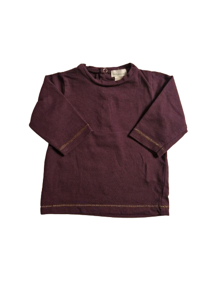 Tee-shirt violet manches longues Vertbaudet 3 mois