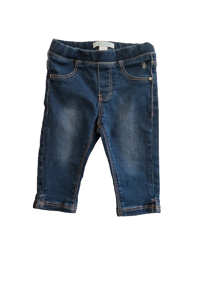 Jegging denim bleu Obaïbi 6 mois