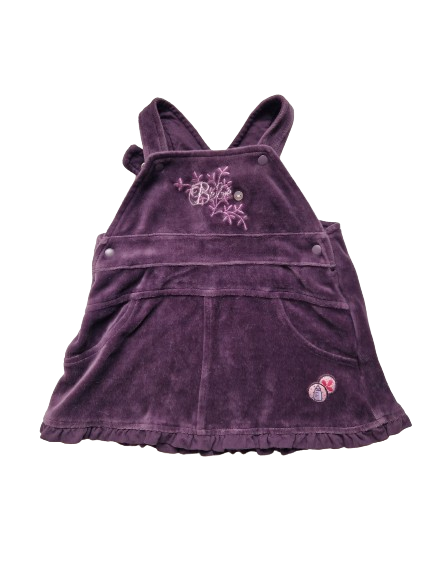 Robe violette en velours 6 mois