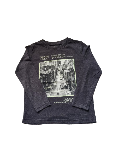 Tee-shirt gris manches longues 6 ans