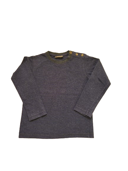 Pull rayé violet et gris 4 ans