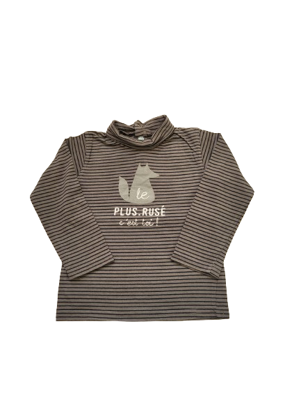 Sous-pull gris rayé 3 ans