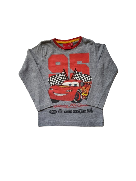 Tee-shirt gris Cars manches longues 4 ans