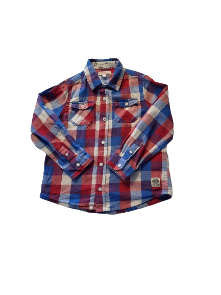 Chemise à carreaux bleu-rouge 5 ans