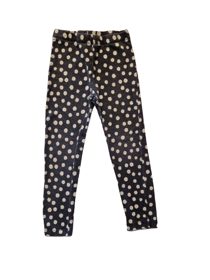 Legging bleu fleuri 6 ans