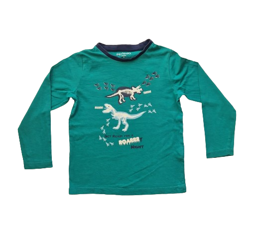 Tee-shirt manches longues vert 6 ans