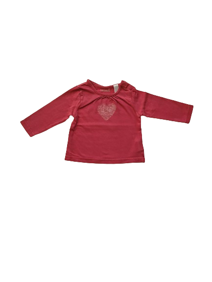 Tee-shirt rose manches longues 6 mois