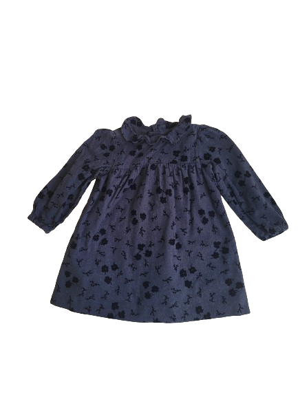 Robe bleu motif fleurs Zara 3 - 4 ans