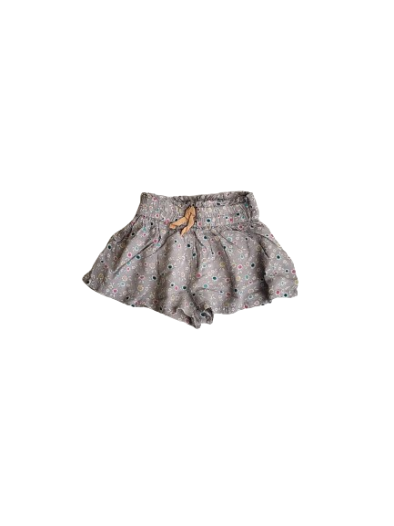 Short gris fleuri 18 mois