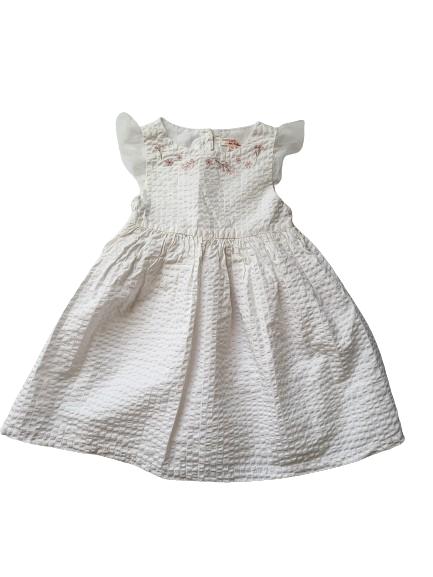 Robe blanche avec tulle 3 ans