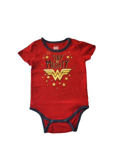 Lot de deux bodys rouge et blanc Wonder Woman 24 mois