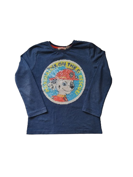 Tee-shirt bleu Paw Patrol manches longues 5-6 ans