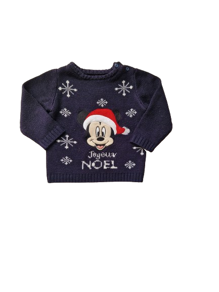 Pull bleu Mickey 18 mois