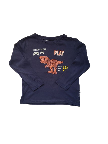 Tee-shirt bleu imprimé 5 ans