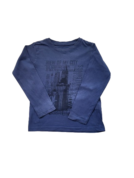 Tee-shirt bleu manches longues 6 ans