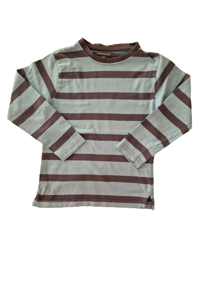 Tee-shirt bleu et gris manches longues 6 ans