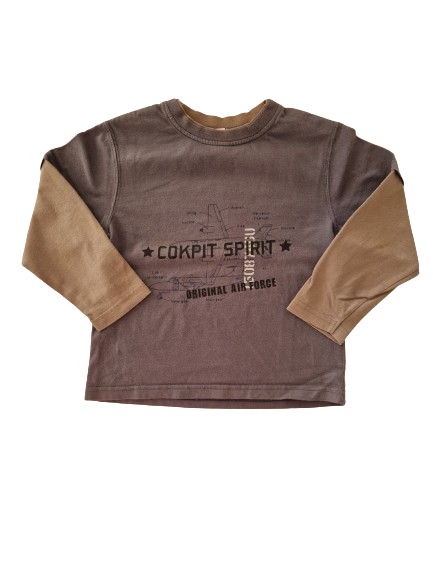 Tee-shirt gris manches longues 4 ans