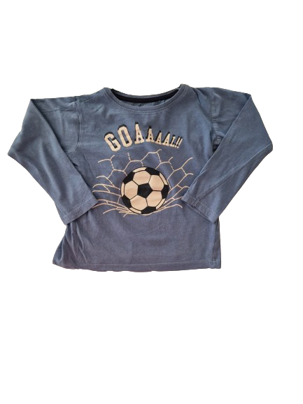 Tee-shirt bleu manches longues 6 ans