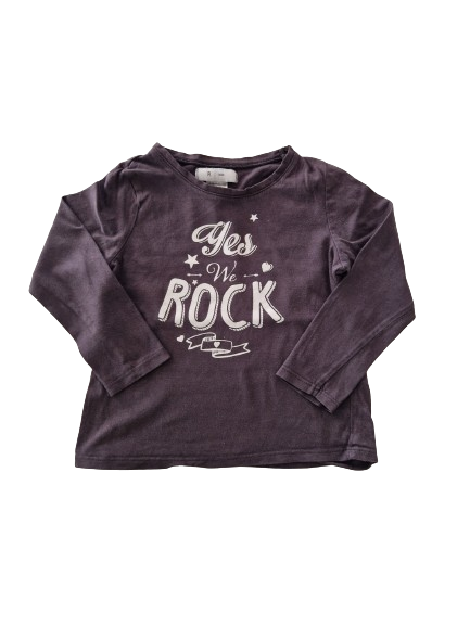 Tee-shirt gris manches longues 4 ans