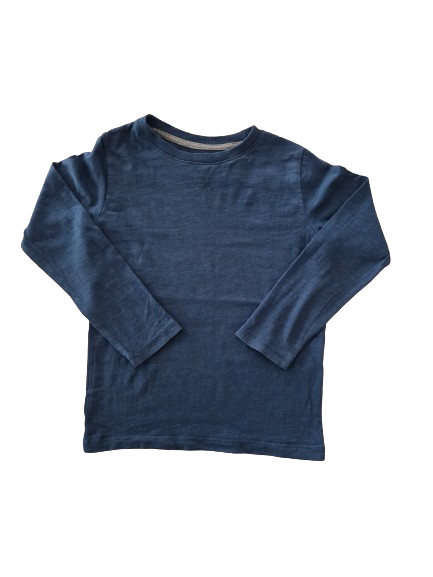 Tee-shirt bleu manches longues 6 ans