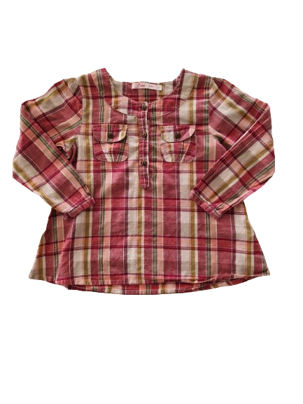 Blouse violette et rose 4 ans