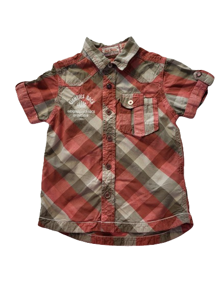 Chemise rouge à carreaux 4 ans