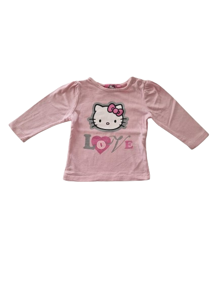 Tee-shirt rose manches longues 12 mois