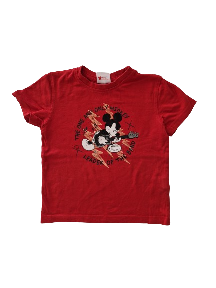 Tee-shirt rouge Mickey 4 ans