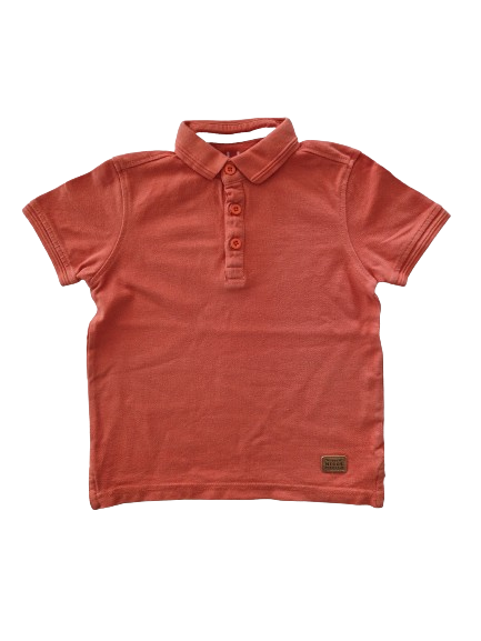 Polo orange La Halle 6 ans