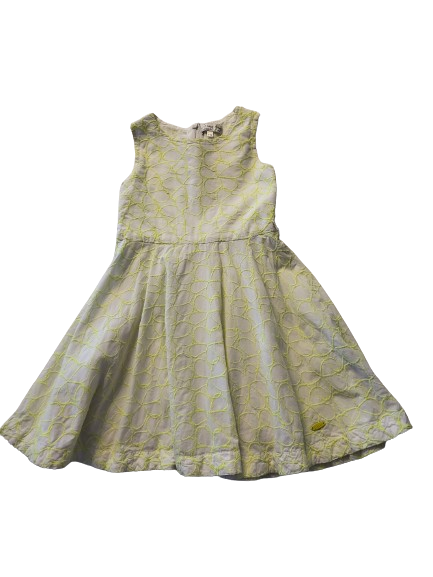 Robe blanche - jaune 5 ans