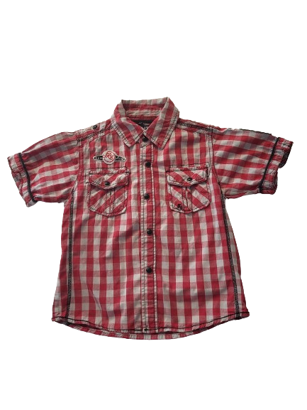 Chemise rouge à carreaux 4 ans