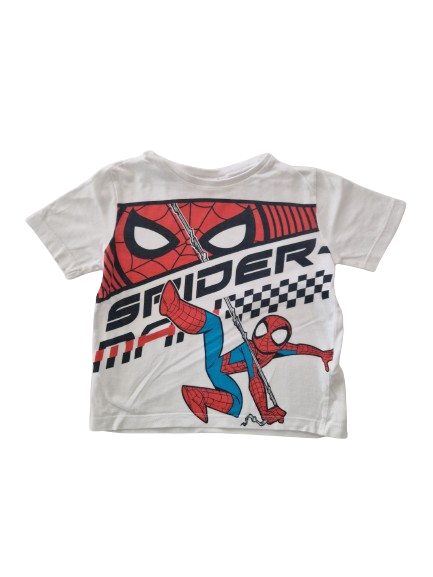 Tee-shirt blanc Spiderman 4 ans