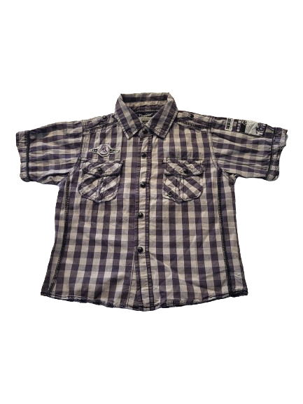 Chemise grise à carreaux 4 ans