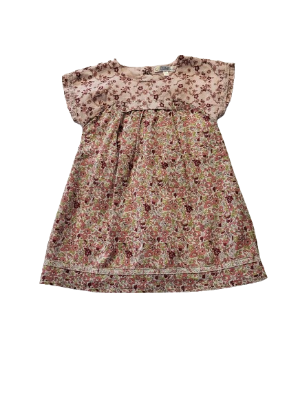 Robe rose fleurie 9 mois