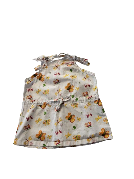 Blouse blanche motifs papillons 3 ans