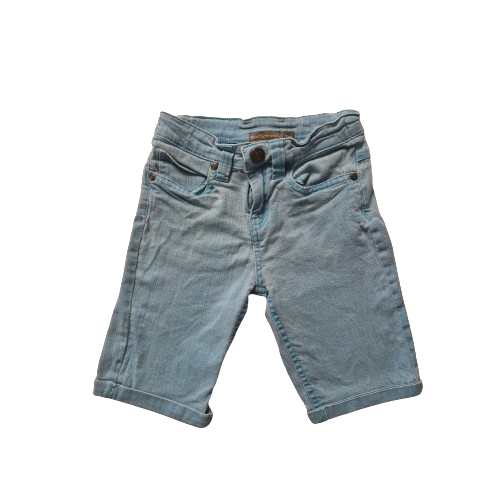 Bermuda en jean turquoise 7 ans