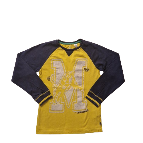 Tee-shirt jaune et bleu 8 ans