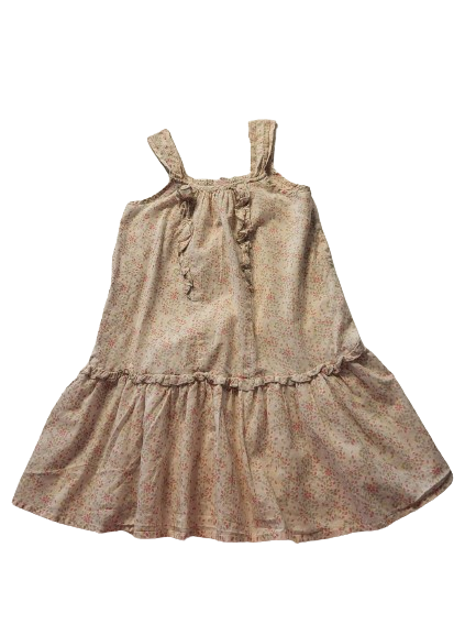 Robe blanche fleurie 8 ans