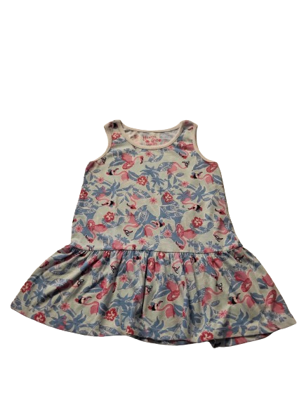 Robe bleu à motifs 5-6 ans