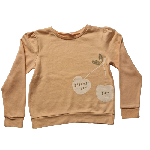 Sweat orange pastel 10 ans