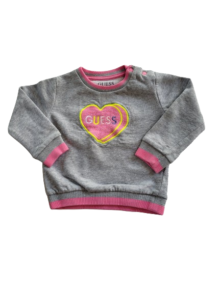 Ensemble sweat et jogging gris et rose 18 mois