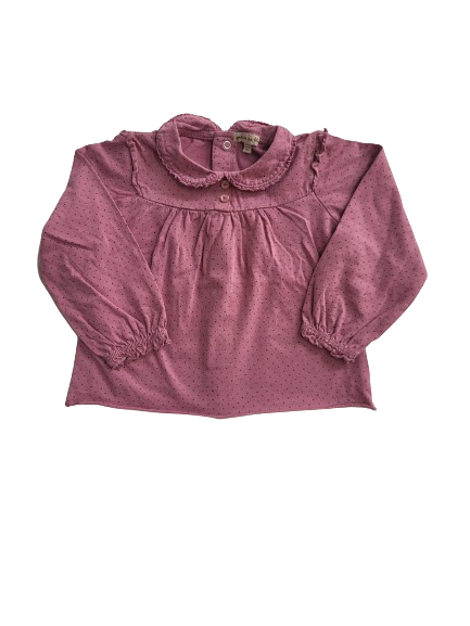 Tee-shirt violet manches longues 24 mois