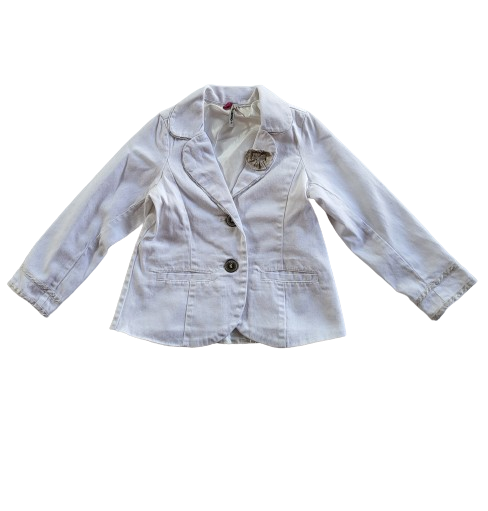 Veste de cérémonie blanche pailletée 3 ans